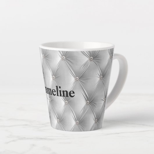 Warm Zacht Grijs Faux Velvet Latte Mok (Rechterhoek)