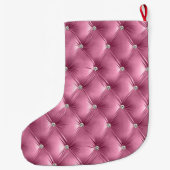 Warm Zacht Licht Roze Faux Velvet Grote Kerstsok (Achterkant)