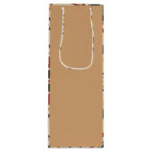 Warm zand & Boho Floral Wine Bag Wijn Cadeautas (Voorkant)