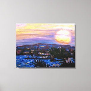 Warm Zeeen Sunset Canvas Afdruk