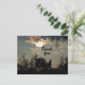 Warm Zonsondergang Landschap Bomen Bedankt Ansicht Briefkaart (Staand voorkant)