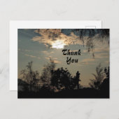 Warm Zonsondergang Landschap Bomen Dank Je Postkaa Briefkaart (Voorkant / Achterkant)