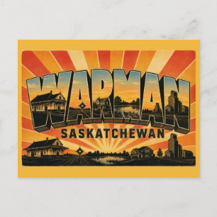 Warman Saskatchewan Snelstgroeiende Stad Briefkaart