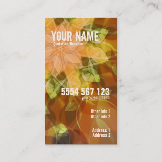 Warmania Visitekaartje (Voorkant)