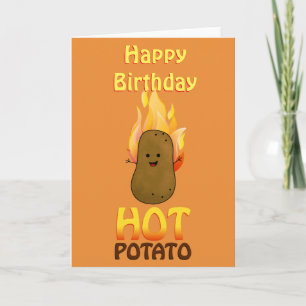 Warme aardappel Birthday Kaart