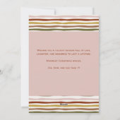 Warme Aarde Tonen Hand getrokken Boho Foto Kerstmi Feestdagenkaart (Achterkant)