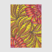 Warme aardse boho abstracte botanische kunstpatroo tissuepapier (Voorkant)