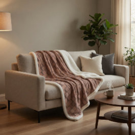 Warme aardse geometrische 3D kubus patroon deken