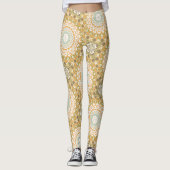 Warme Aardse Mandala Abstracte Ontwerp Leggings (Voorkant)