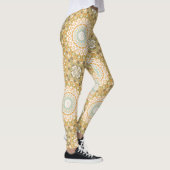 Warme Aardse Mandala Abstracte Ontwerp Leggings (Rechts)