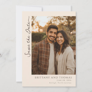 Warme Aardse Romantische Foto Save The Date