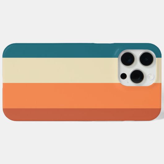 Warme aardse verticale strepen Case-Mate iPhone case (Achterkant (horizontaal))