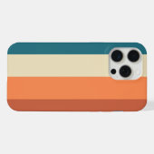 Warme aardse verticale strepen iPhone hoesje (Achterkant horizontaal)