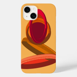 Warme Abstracte driedubbele ringen · Modern Minima Case-Mate iPhone 14 Hoesje