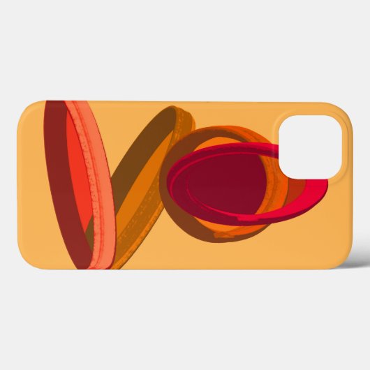 Warme Abstracte driedubbele ringen · Modern Minima Case-Mate iPhone Case (Achterkant (horizontaal))