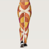 Warme abstracte gedessineerde leggings (Achterkant)