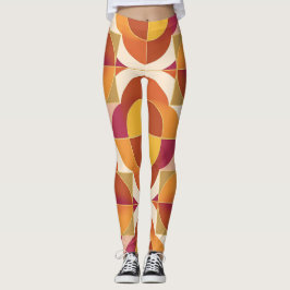 Warme abstracte gedessineerde leggings