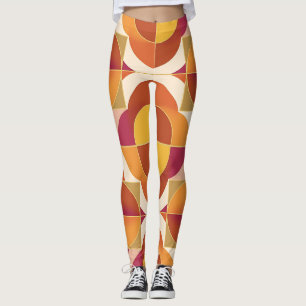 Warme abstracte gedessineerde leggings