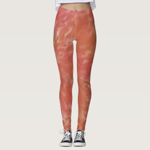 Warme Abstracte Rode Sinaasappel Art Print Leggings