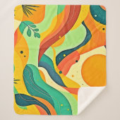 warme Abstracte stroming Sherpa Deken (Voorkant)