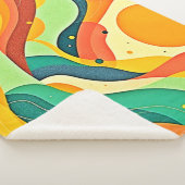 warme Abstracte stroming Sherpa Deken (3/4)
