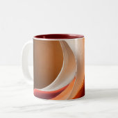 Warme Abstracte Stroom Accent Mok (Voorkant links)