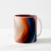 Warme Abstracte Stroom Accent Mok (Voorkant rechts)