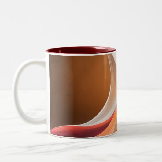 Warme Abstracte Stroom Accent Mok (Links)