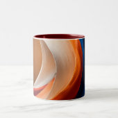 Warme Abstracte Stroom Accent Mok (Center)