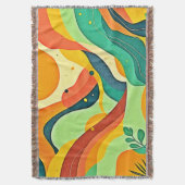 Warme Abstracte Stroom Deken (Voorkant Verticaal)