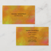 Warme Abstracte Tonen in Oranje Geel Roze Generiek Visitekaartje (Voorkant / Achterkant)