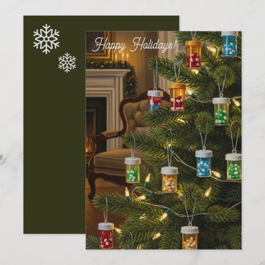 Warme Apotheek Kerstboom Kaart (Voorkant / Achterkant)