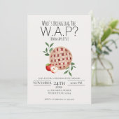 Warme appeltaart Grappige vriendjesUitnodiging gev Kaart (Staand voorkant)