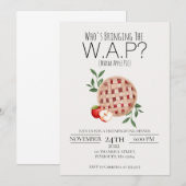 Warme appeltaart Grappige vriendjesUitnodiging gev Kaart (Voorkant / Achterkant)