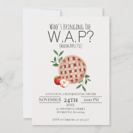 Warme appeltaart Grappige vriendjesUitnodiging gev Kaart