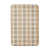 Warme beige geruite linnen textuur met weefsels badmat (Voorkant Verticaal)