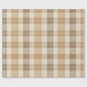 Warme beige geruite linnen textuur met weefsels cadeaupapier (Vlak)