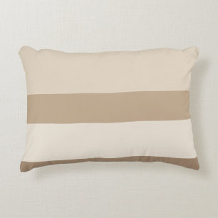 Warme Beige Middenstreep Accent Kussen