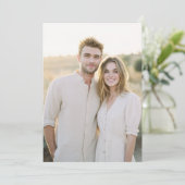 Warme Beige Mouwloze Foto Kaart (Staand voorkant)