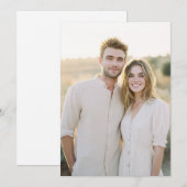 Warme Beige Mouwloze Foto Kaart (Voorkant / Achterkant)