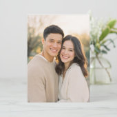 Warme Beige Oprechte Foto Kaart (Staand voorkant)