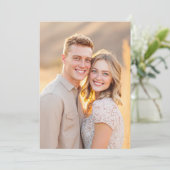 Warme Beige Realistisch Foto Kaart (Staand voorkant)
