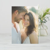 Warme Beige Romantische Foto Kaart (Staand voorkant)