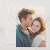 Warme Beige Romantische Foto Kaart (Voorkant / Achterkant)