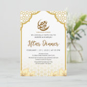 Warme Bloemboog Ramadan Iftar Dinner Uitnodiging (Staand voorkant)