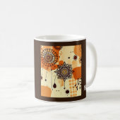 Warme Bloemen Mandala Rustieke Herfst Boho Koffiemok (Voorkant rechts)