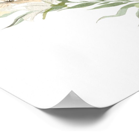 Warme bloemen wilde bloem bruiloft zitgrafiek poster (Hoek)