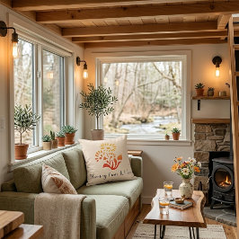 Warme Bloemige Groeikussen Kussen