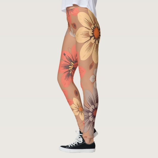 Warme bloemige legging met patroon (Links)