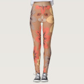 Warme bloemige legging met patroon (Voorkant)